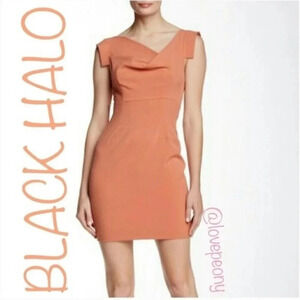 BLACK HALO Jackie O Mini Dress in Salmon